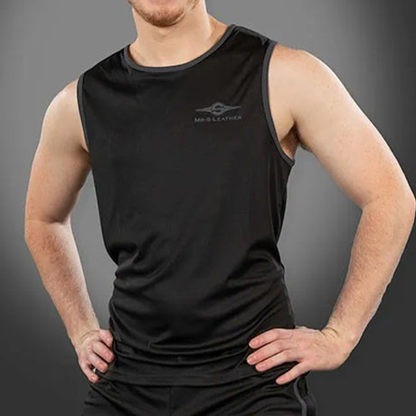Mr S Leather Baller Tank Top Grey
