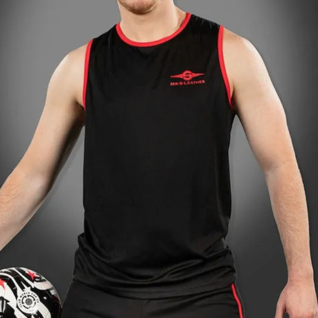 Mr S Leather Baller Tank Top Red