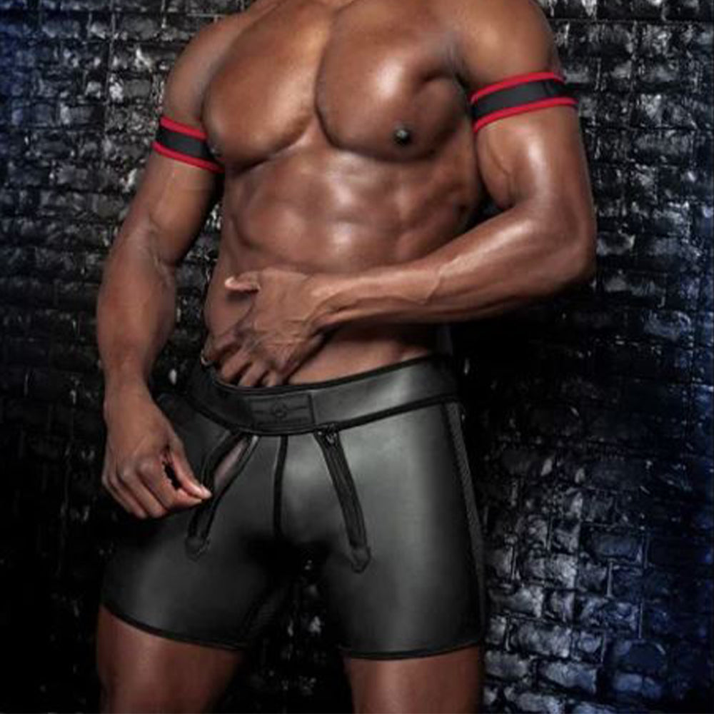 Mr S Leather Carpenter Triple Zip Short
