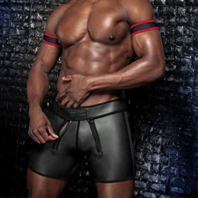 Mr S Leather Carpenter Triple Zip Short