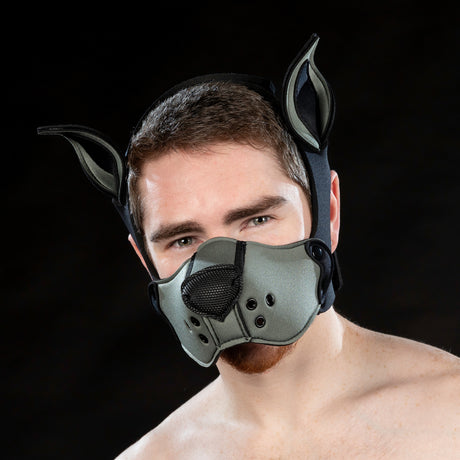 Mr S Leather Neoprene K9 Ears Grey
