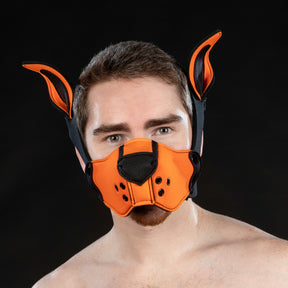 Mr S Leather Neoprene K9 Muzzle Orange