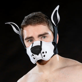 Mr S Leather Neoprene K9 Muzzle White