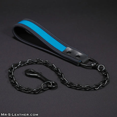 Mr S Leather Neoprene Puppy Leash Aqua