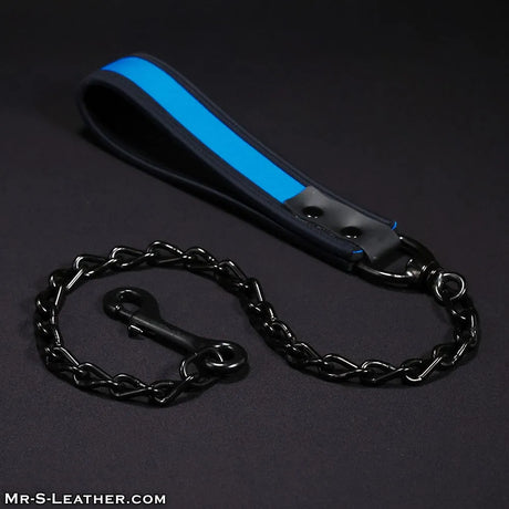 Mr S Leather Neoprene Puppy Leash Cobalt