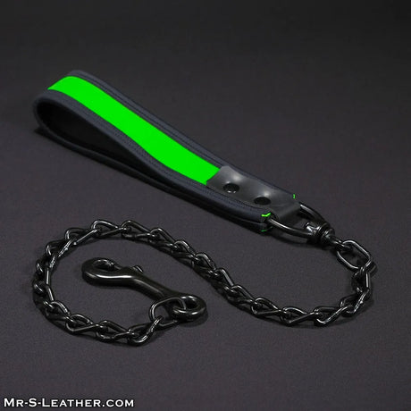 Mr S Leather Neoprene Puppy Leash Lime