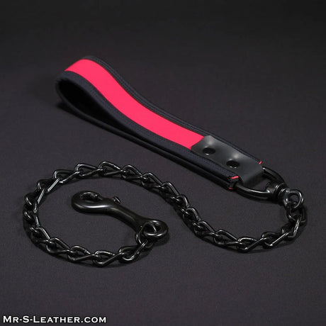Mr S Leather Neoprene Puppy Leash Pink