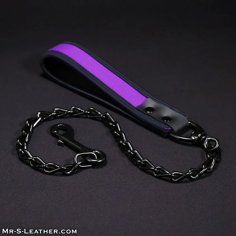 Mr S Leather Neoprene Puppy Leash Purple