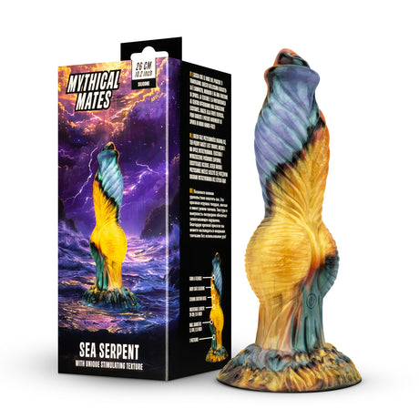 Mythical Mates Sea Serpent Vibrating Dildo 10.2 Inch Yellow