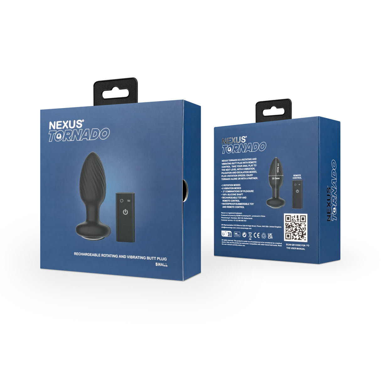 Nexus Tornado Rotating Butt Plug with Remote Small