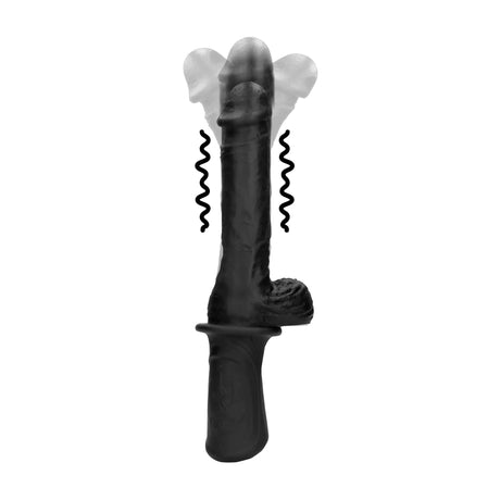 Ouch Handheld Liquid Silicone Vibrating Thrusting Dildo 11 Inch