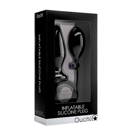 Ouch Inflatable Silicone Butt Plug Black
