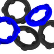 Oxballs Gearheads Cock Rings 5 Pack Blue Black