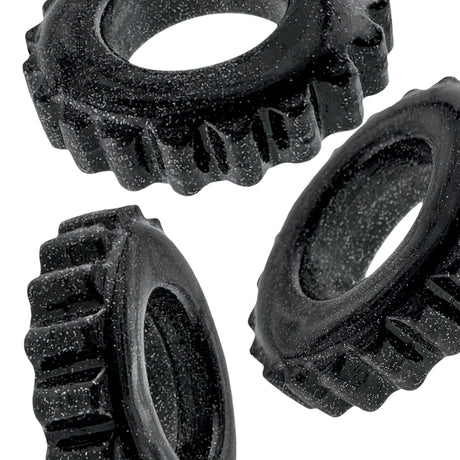 Oxballs Plushy Cock Ring Black Mica