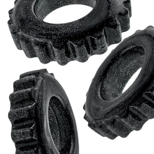 Oxballs Plushy Cock Ring Black Mica
