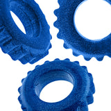 Oxballs Plushy Cock Ring Blue Fire