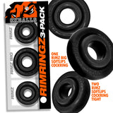 Oxballs RimRingz Cock Rings 3 Pack Black