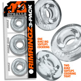 Oxballs RimRingz Cock Rings 3 Pack Clear