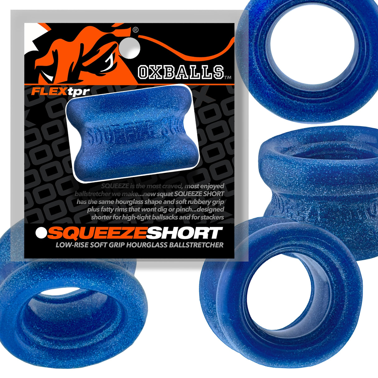 Oxballs Squeeze Short Ball Stretcher Blue Fire