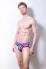 Asstricks Comicaze Brief Neon Pink Blue