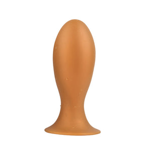 PLUG IT Egg Silicone Butt Plug Gold 6.8 Inch