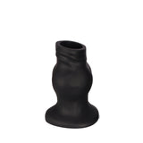 PLUG IT Pig Hole Hollow Silicone Fuck Plug Black Small