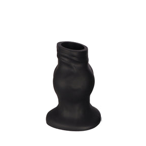 PLUG IT Pig Hole Hollow Silicone Fuck Plug Black Small
