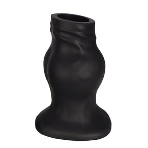 PLUG IT Pig Hole Hollow Silicone Fuck Plug Black Large