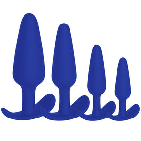 PLUG IT Silicone Anal Trainer Plug Set Blue