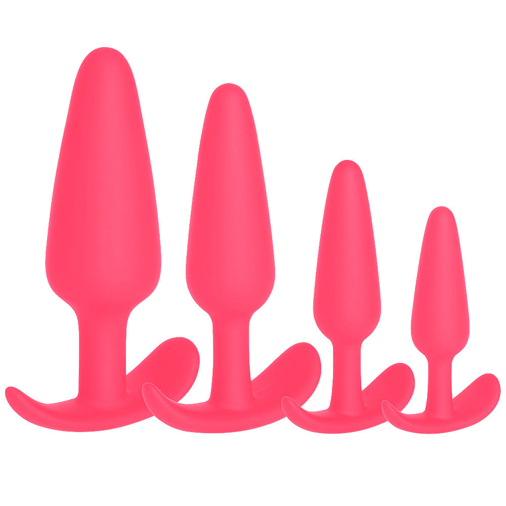 PLUG IT Silicone Anal Trainer Plug Set Red