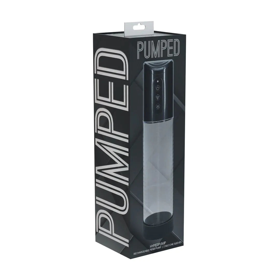 Pumped HyperPump Rechargeable Penis Pump Gun Metal