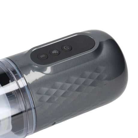 Pumped Vortex Suction Rotate and Thrust Masturbator Pump Gun Metal