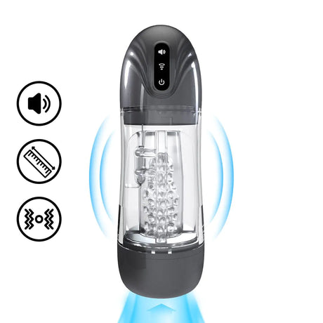 Pumped SonicPull Suction Vibration Masturbator Pump Multimedia Enhanced