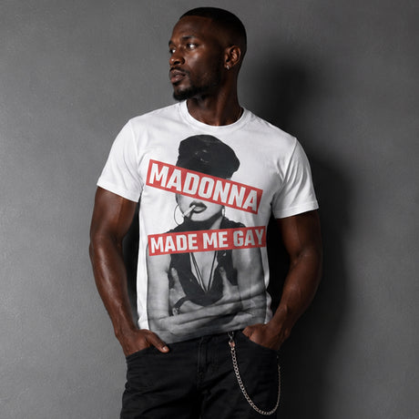 PWR T-Shirt MADONNA MADE ME GAY White
