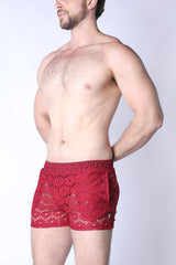 Timoteo Palmero Mesh Short Burgandy