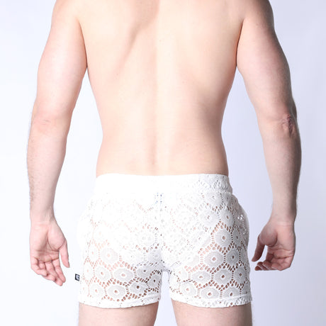 Timoteo Palmero Mesh Short White