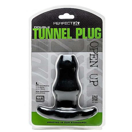Perfect Fit Double Tunnel Plug Large Black

