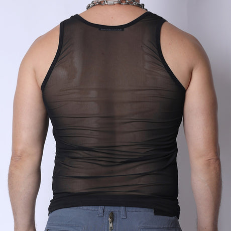 TIMOTEO Phantom Mesh Tank Top Black