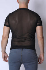 TIMOTEO Phantom Mesh T Shirt Black