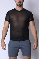 TIMOTEO Phantom Mesh T Shirt Black