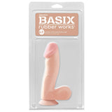 Pipedream Basix Rubber Works 6.5 Inch Dildo with Suction Cup Light