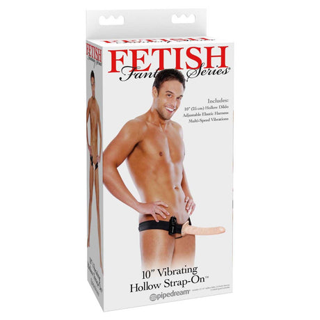 Pipedream Fetish Fantasy Series 10 Inch Vibrating Hollow Strap On Light
