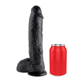 Pipedream King Cock 10 Inch Cock with Balls Black