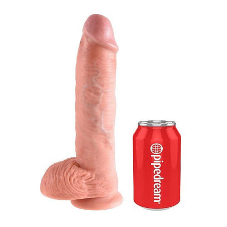 Pipedream King Cock 10 Inch Cock with Balls Light
