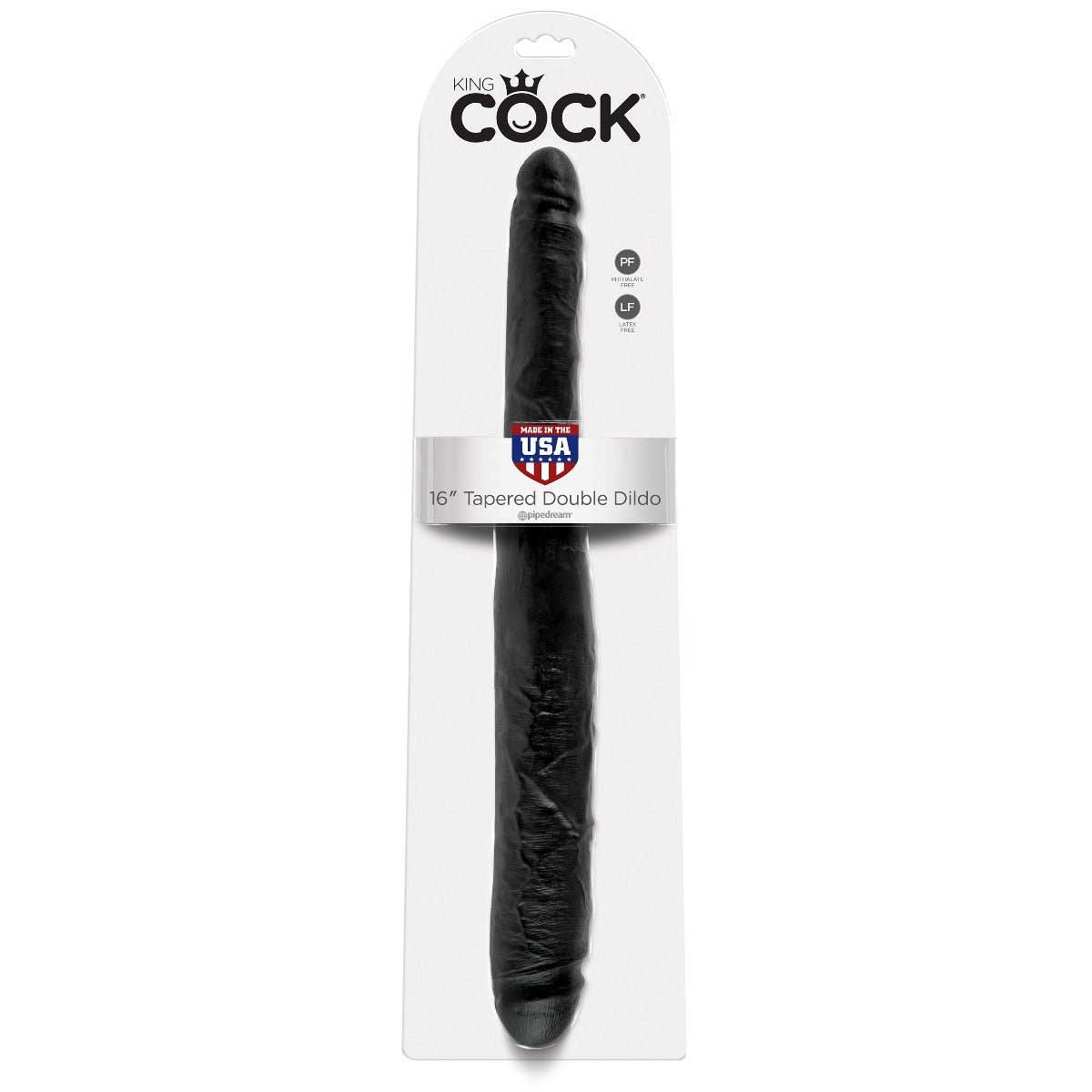 Pipedream King Cock 16 Inch Tapered Double Dildo Black
