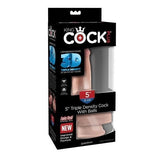 Pipedream King Cock PLUS 5 Inch Triple Density Dildo Flesh
