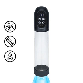 Pumped Engage Automatic Waterproof Penis Pump Masturbator Gun Metal