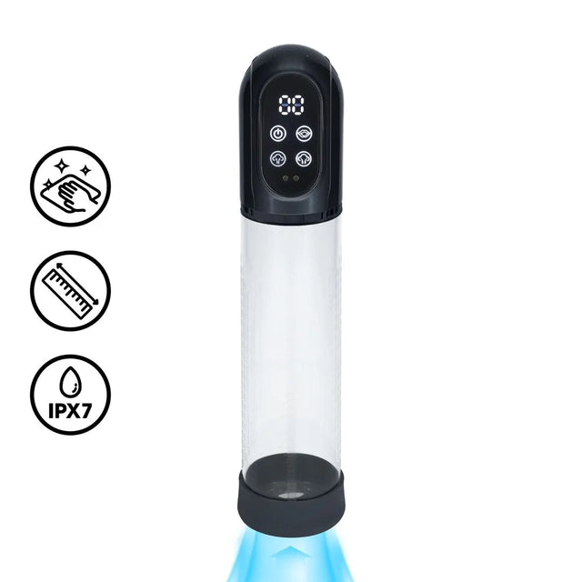 Pumped Engage Automatic Waterproof Penis Pump Masturbator Gun Metal