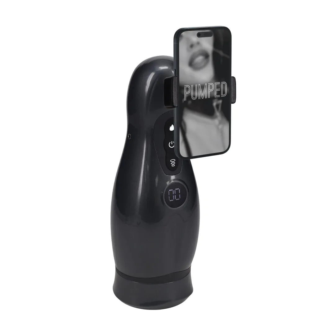 Pumped Virtuo Suction and Vibration Masturbator Pump with Phone Holder