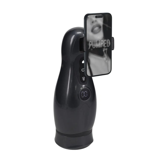 Pumped Virtuo Suction and Vibration Masturbator Pump with Phone Holder